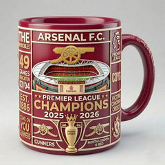 The Gunners 2026 Premier League Champions Commemorative Mug