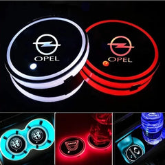 2 Stück LED-Auto-Untersetzer