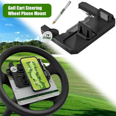 🔥Hot Sale 49% off - 🌟⛳ Clip-On Phone Holder for Golf Cart Steering Wheel – Quick Install & Firm Grip