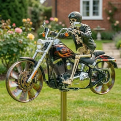 Skeleton Harley-Davidson Garden Wind Spinner