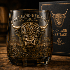 🐂Highland Heritage Whisky Glass