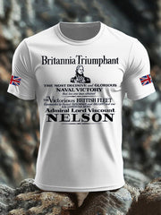 Men's British Veteran imitation cotton short-sleeved T-shirt