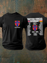Men's British Veteran imitation cotton short-sleeved T-shirt