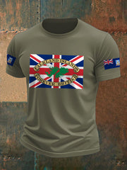 Men's Falklands War UK Flag Printed T-shirt