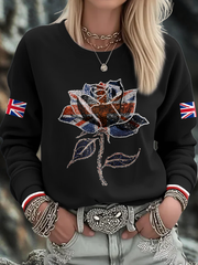 Damen-Sweatshirt mit britischem Flaggenmotiv