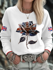 Damen-Sweatshirt mit britischem Flaggenmotiv
