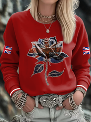 Damen-Sweatshirt mit britischem Flaggenmotiv