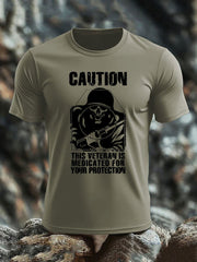 Men's British Veteran imitation cotton short-sleeved T-shirt