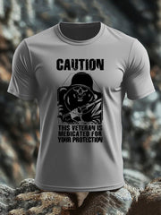 Men's British Veteran imitation cotton short-sleeved T-shirt