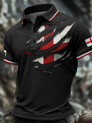 Herren-Freizeittops mit England-Flagge-Print