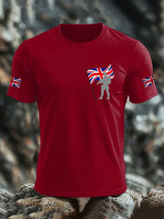 Men's British Veteran imitation cotton short-sleeved T-shirt
