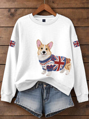 Britisches Damen-T-Shirt mit aufbügelbarem, diamantinimitiertem Aufdruck (heißgebohrt)