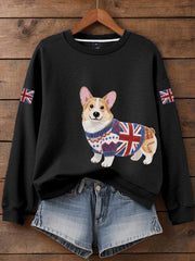 Britisches Damen-T-Shirt mit aufbügelbarem, diamantinimitiertem Aufdruck (heißgebohrt)
