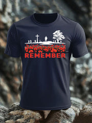 Kurzarm-T-Shirt aus Baumwollimitat für Herren zum Gedenktag