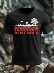 Kurzarm-T-Shirt aus Baumwollimitat für Herren zum Gedenktag
