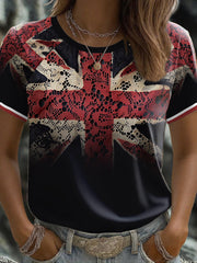 Damen-T-Shirt mit britischem Flaggenmotiv