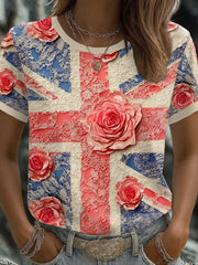 Damen-T-Shirt mit britischem Flaggenmotiv