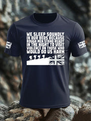 Men's British Veteran imitation cotton short-sleeved T-shirt