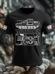 Men's British Veteran imitation cotton short-sleeved T-shirt