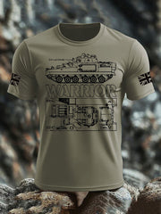 Men's British Veteran imitation cotton short-sleeved T-shirt