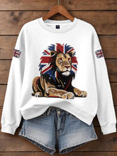 Women's British imitation diamond hot-drilling Print Sweatshirt