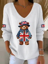Women's British style Printed Casual Top