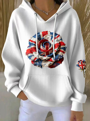 Britische Patchwork-Tops für Damen mit Rosenmuster