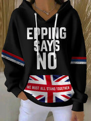 Damen-Hoodie mit Aufdruck „The Only Ways Is Epping“