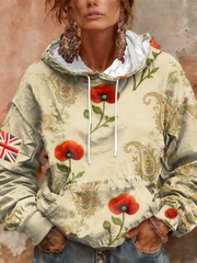 Mohnblumen-Hoodie zum Gedenktag der Frauen