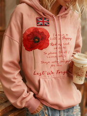 Mohnblumen-Hoodie zum Gedenktag der Frauen