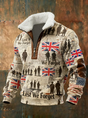 Herren-Sweatshirt mit Aufdruck zum Gedenktag „Wir werden nicht vergessen“