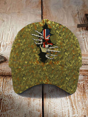Unisex-Hut mit Totenkopf-Camouflage-Print