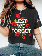 Kurzarm-T-Shirt zum Gedenktag der Frauen – „Damit wir nicht vergessen“.