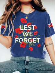 Kurzarm-T-Shirt zum Gedenktag der Frauen – „Damit wir nicht vergessen“.