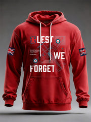 Herren-Hoodie „Lest We Forget“
