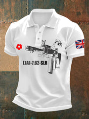 Britisches Poloshirt für Herren zum Gedenktag der Toten