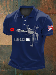 Britisches Poloshirt für Herren zum Gedenktag der Toten