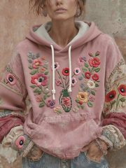 Damen-Hoodie mit Mohnblumenmuster zum britischen Gedenktag