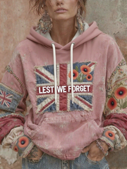 Damen-Hoodie mit Mohnblumenmuster zum britischen Gedenktag