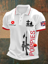 Britisches Poloshirt für Herren zum Gedenktag der Toten