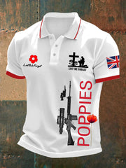 Britisches Poloshirt für Herren zum Gedenktag der Toten
