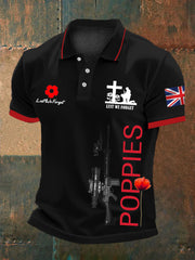 Britisches Poloshirt für Herren zum Gedenktag der Toten