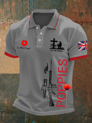 Britisches Poloshirt für Herren zum Gedenktag der Toten