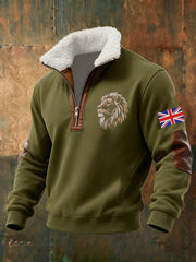 Men's Vintage British Lion Print Sweatshirt
