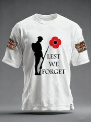 Herren-T-Shirt zum Gedenktag „Lest We Forge“ (Kurzarm)