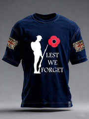 Herren-T-Shirt zum Gedenktag „Lest We Forge“ (Kurzarm)