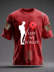 Herren-T-Shirt zum Gedenktag „Lest We Forge“ (Kurzarm)