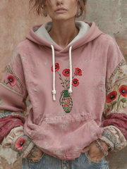 Damen-Hoodie mit Mohnblumenmuster zum britischen Gedenktag