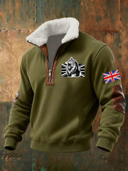 Men's Vintage British Lion Print Sweatshirt