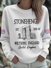 Damen-Sweatshirt mit Stonehenge-Motiv zur Wintersonnenwende (UK)